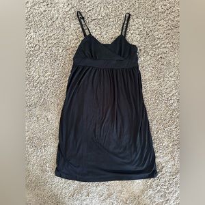 Black tank dress. V neck